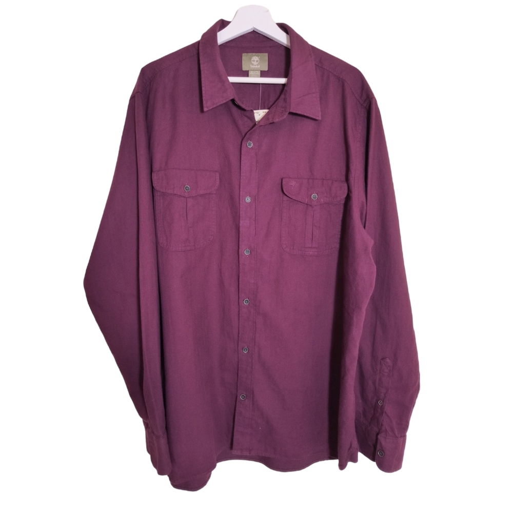 Timberland NWT Men's Red long sleeve button down shirt size XL
